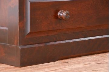 中古　北海道民芸家具　特注品　樺材　三段重ね整理ダンス(収納タンス/チェスト)