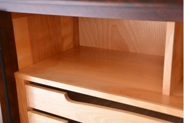 中古　北海道民芸家具　特注品　樺材　三段重ね整理ダンス(収納タンス/チェスト)