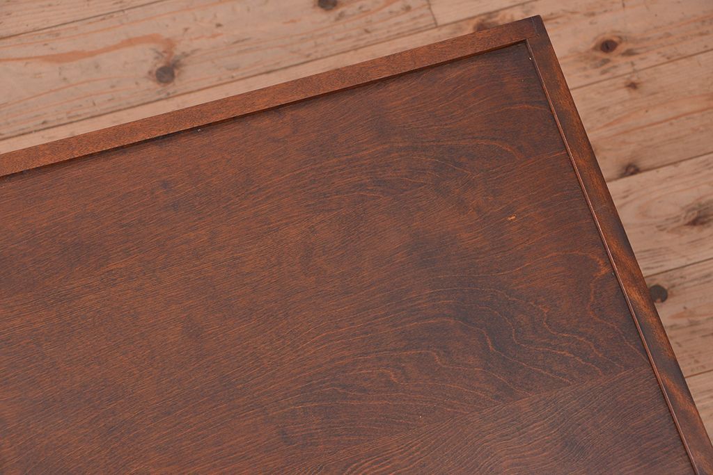 中古　北海道民芸家具　特注品　樺材　三段重ね整理ダンス(収納タンス/チェスト)