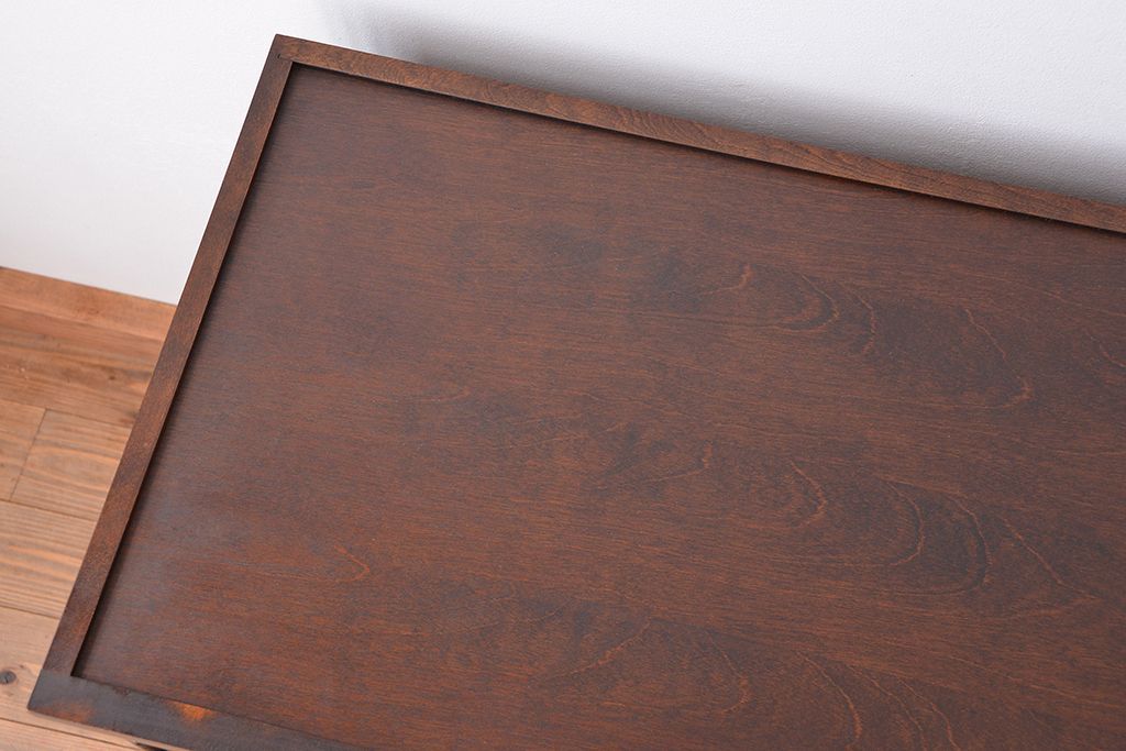 中古　北海道民芸家具　特注品　樺材　三段重ね整理ダンス(収納タンス/チェスト)