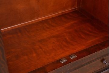 中古　北海道民芸家具　特注品　樺材　三段重ね　洋服箪笥(ワードローブ・衣類収納)