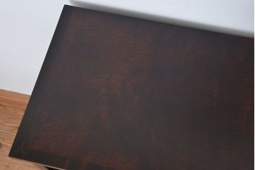 中古　北海道民芸家具　特注品　樺材　脚付き下駄箱(収納棚)(定価約20万)