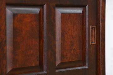 中古　北海道民芸家具　特注品　樺材　脚付き下駄箱(収納棚)(定価約20万)