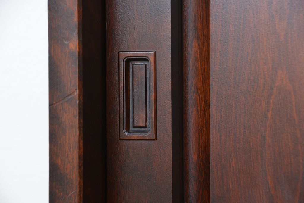 中古　北海道民芸家具　特注品　樺材　脚付き下駄箱(収納棚)(定価約20万)