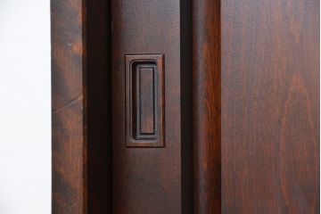 中古　北海道民芸家具　特注品　樺材　脚付き下駄箱(収納棚)(定価約20万)