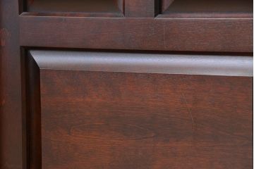 中古　北海道民芸家具　特注品　樺材　脚付き下駄箱(収納棚)(定価約20万)