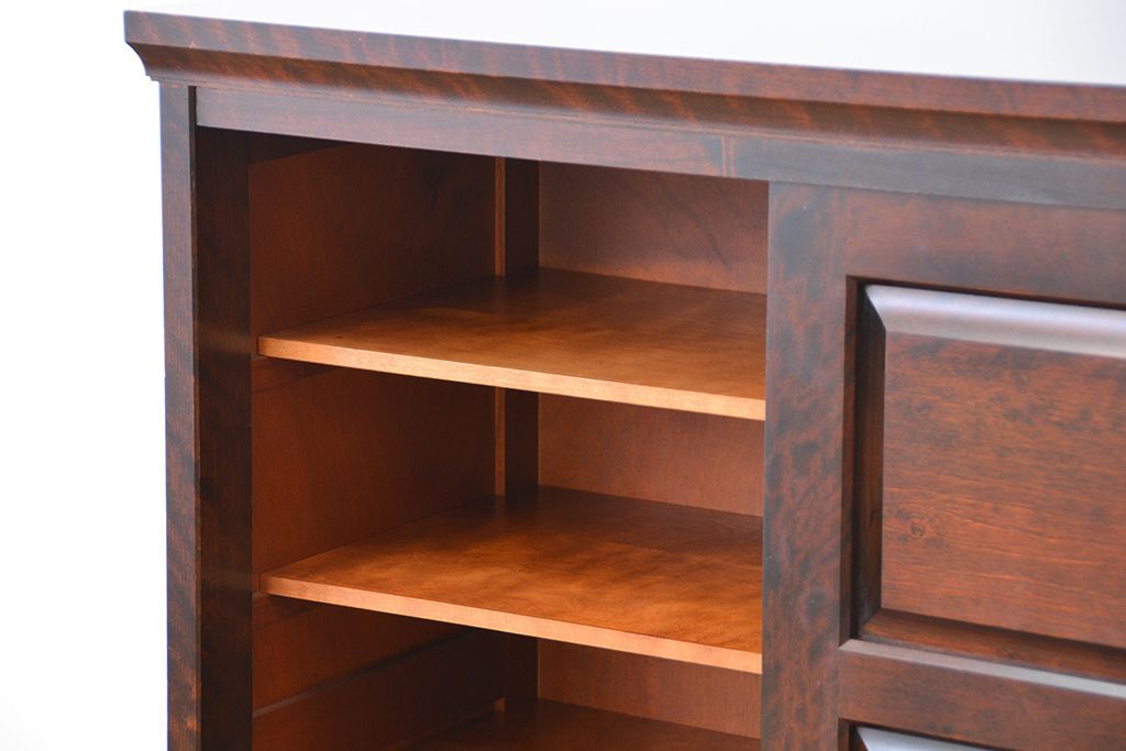 中古　北海道民芸家具　特注品　樺材　脚付き下駄箱(収納棚)(定価約20万)