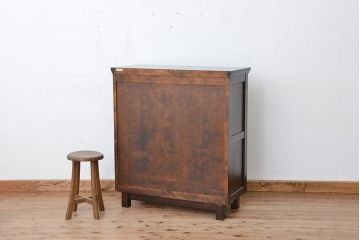 中古　北海道民芸家具　特注品　樺材　脚付き下駄箱(収納棚)(定価約20万)