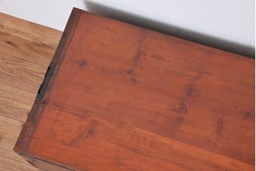 アンティーク家具　古民具・骨董　　前面欅材　二杯引き出し時代箪笥ローボード(衣装箪笥)(ローチェスト)