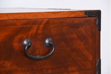 アンティーク家具　古民具・骨董　　前面欅材　二杯引き出し時代箪笥ローボード(衣装箪笥)(ローチェスト)