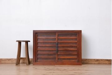 アンティーク家具　古民具・骨董　リメイク品　前面欅材!米沢帳場小箪笥(収納棚・帳場箪笥)