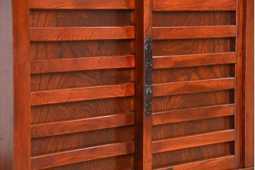 アンティーク家具　古民具・骨董　リメイク品　前面欅材!米沢帳場小箪笥(収納棚・帳場箪笥)