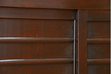 アンティーク家具　古民具・骨董　一本物　明治時代　使い込まれた四尺水屋箪笥(食器棚・収納棚)