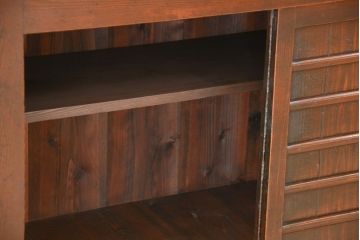 アンティーク家具　古民具・骨董　一本物　明治時代　使い込まれた四尺水屋箪笥(食器棚・収納棚)