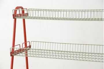 レトロ家具　★昭和レトロ　かわいいアイアンワゴン(アイアンラック)
