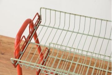 レトロ家具　★昭和レトロ　かわいいアイアンワゴン(アイアンラック)