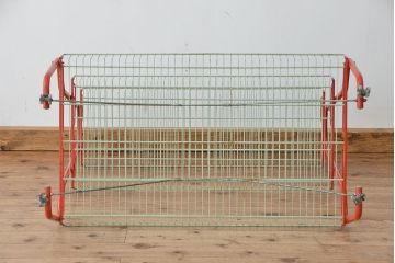 レトロ家具　★昭和レトロ　かわいいアイアンワゴン(アイアンラック)