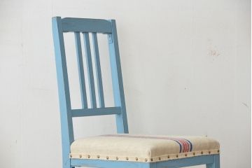 レトロ家具　昭和レトロ　日本製　かわいいペイントグレインサックチェア1脚(2)(イス・椅子)