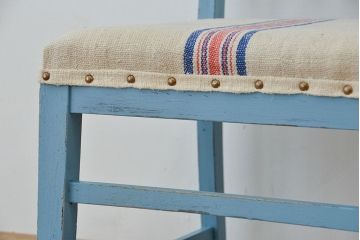 レトロ家具　昭和レトロ　日本製　かわいいペイントグレインサックチェア1脚(2)(イス・椅子)