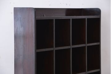 アンティーク家具　アンティーク　古い木の引き出し　12マス目棚(ロッカー/収納棚)(本棚/飾り棚)小