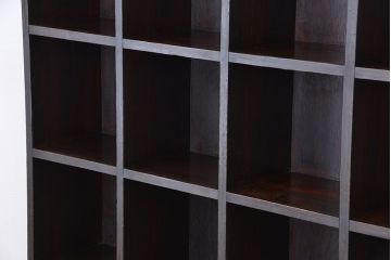アンティーク家具　アンティーク　古い木の引き出し　12マス目棚(ロッカー/収納棚)(本棚/飾り棚)小