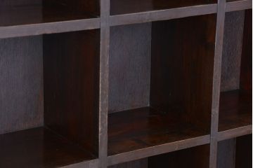 アンティーク家具　アンティーク　古い木の引き出し　12マス目棚(ロッカー/収納棚)(本棚/飾り棚)小