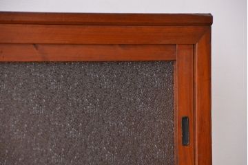 レトロ家具　昭和レトロ けんどん付き 味のある幅の狭い食器棚(水屋箪笥・収納棚)