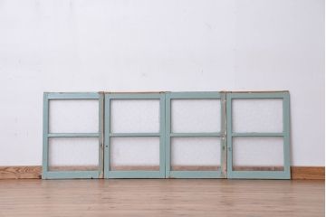 アンティーク シャビーなペイント引き戸4枚セット(キッチン小窓・引き戸)(1)