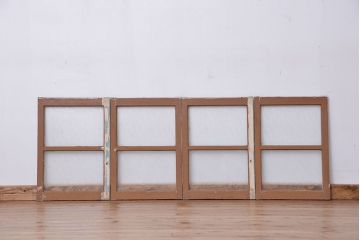 アンティーク シャビーなペイント引き戸4枚セット(キッチン小窓・引き戸)(1)