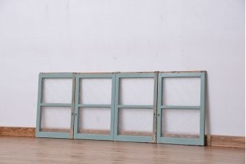 アンティーク シャビーなペイント引き戸4枚セット(キッチン小窓・引き戸)(2)