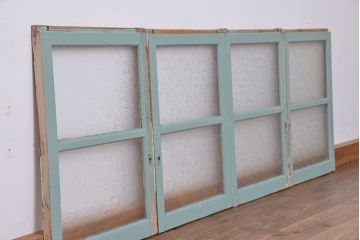 アンティーク シャビーなペイント引き戸4枚セット(キッチン小窓・引き戸)(2)