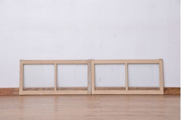 アンティーク ペンキの剥げた小振りなダイヤガラス戸 2枚セット?(窓・引き戸)
