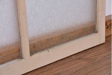 アンティーク ペンキの剥げた小振りなダイヤガラス戸 2枚セット(2)(窓・引き戸)
