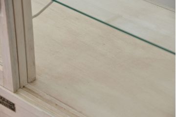 アンティーク家具　アンティーク　古い洋菓子店の台形ペイントガラスケース(1)(ショーケース、飾り棚、陳列棚)