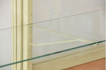 アンティーク家具　アンティーク　古い洋菓子店の台形ペイントガラスケース(2)(ショーケース、飾り棚、陳列棚)