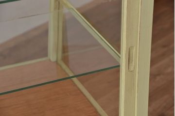 アンティーク家具　アンティーク　古い洋菓子店の台形ペイントガラスケース(2)(ショーケース、飾り棚、陳列棚)