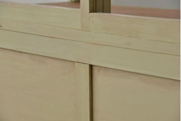 アンティーク家具　アンティーク　古い洋菓子店の台形ペイントガラスケース(2)(ショーケース、飾り棚、陳列棚)