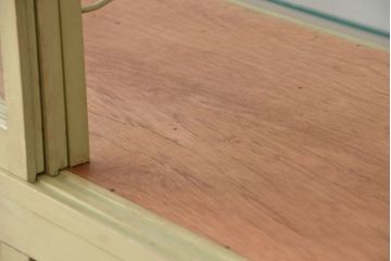 アンティーク家具　アンティーク　古い洋菓子店の台形ペイントガラスケース(2)(ショーケース、飾り棚、陳列棚)