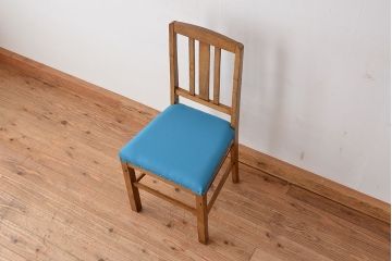 レトロ家具　アンティーク　古いナラ材のレトロチェア(椅子)