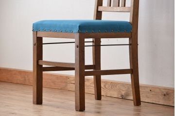 レトロ家具　アンティーク　古いナラ材のレトロチェア(椅子)