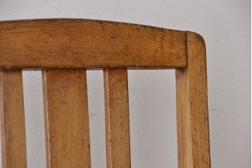 レトロ家具　アンティーク　古いナラ材のレトロチェア(椅子)
