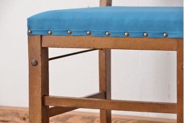 レトロ家具　アンティーク　古いナラ材のレトロチェア(椅子)