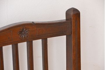 アンティーク家具　アンティーク　海軍使用! 古い木の桜彫りデザインチェア(椅子/イス)