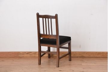 アンティーク家具　アンティーク　海軍使用! 古い木の桜彫りデザインチェア(椅子/イス)
