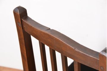 アンティーク家具　アンティーク　海軍使用! 古い木の桜彫りデザインチェア(椅子/イス)