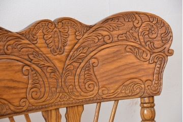 ★中古 IDC大塚家具取扱品 Shin-Lee(シンリー) オーク材ダイニングチェア2脚セット(椅子/イス)