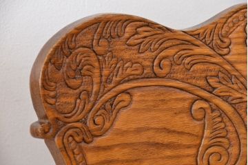 ★中古 IDC大塚家具取扱品 Shin-Lee(シンリー) オーク材ダイニングチェア2脚セット(椅子/イス)