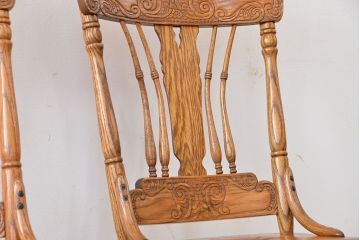 ★中古 IDC大塚家具取扱品 Shin-Lee(シンリー) オーク材ダイニングチェア2脚セット(椅子/イス)