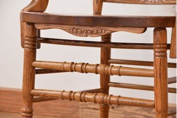 ★中古 IDC大塚家具取扱品 Shin-Lee(シンリー) オーク材ダイニングアームチェア2脚セット(椅子/イス)
