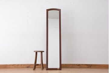 アンティーク雑貨　中古 マルニ製 スタンドミラー(姿見、ウォールミラー、壁掛け鏡)
